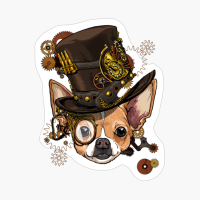Steampunk Chihuahua Dog Shirt Steampunk Lovers Gift