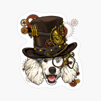 Steampunk Poodle Dog Shirt Steampunk Lovers Gift