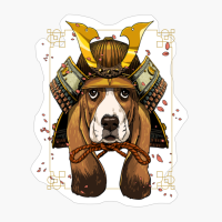 Samurai Basset Hound Dog Warrior Samurai Lovers Gift