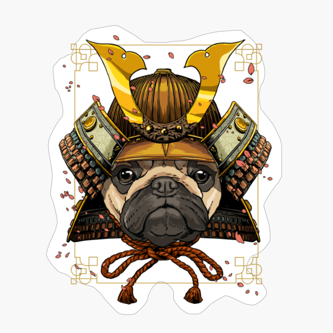 Samurai Pug Dog Warrior Samurai Lovers Gift