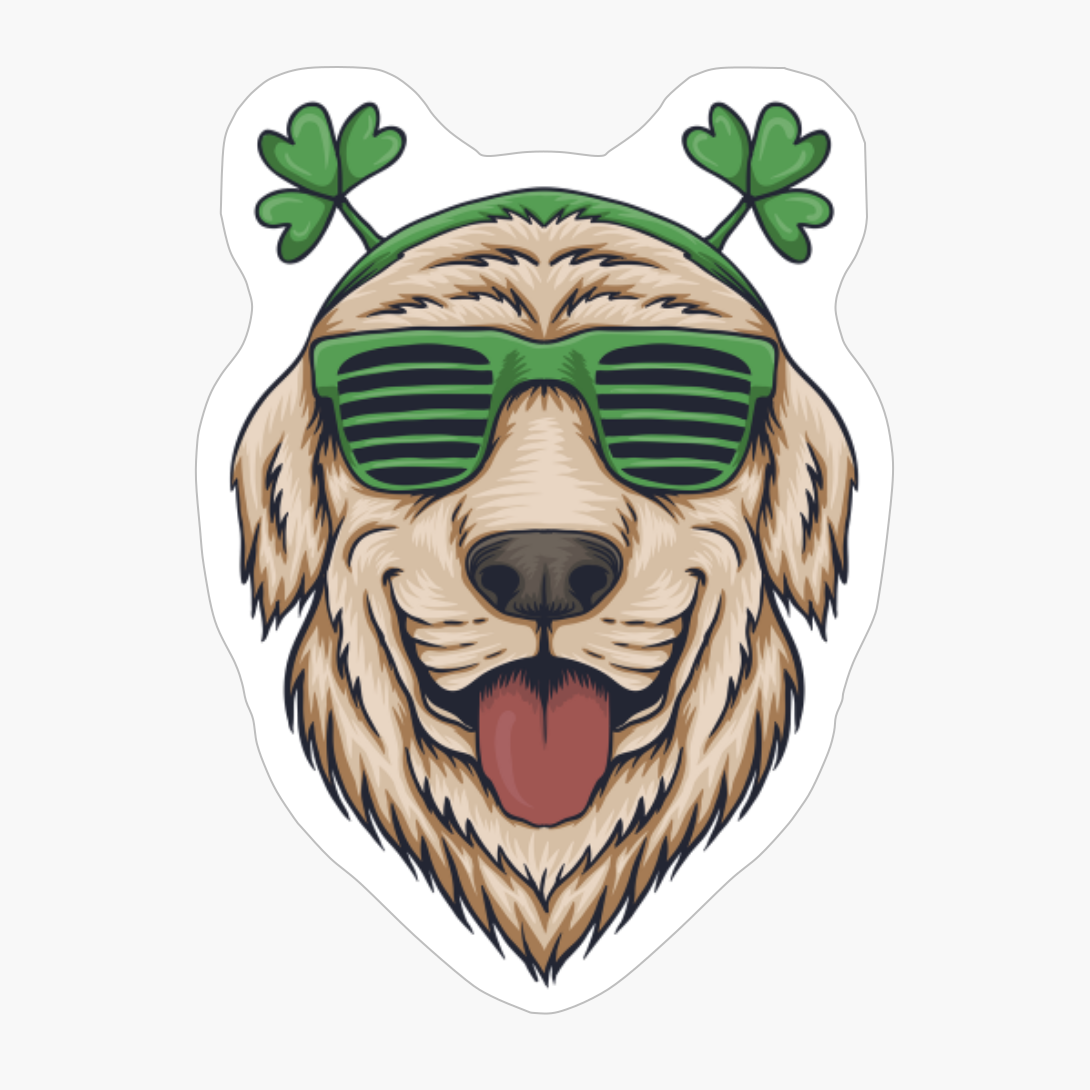 Dog Head Eyeglasses St Patrick's Day