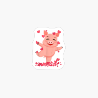 Pig Love Animal Romantic Valentines Day
