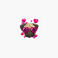 Pug Valentines Day Shirt Heart Dog Lover Gift