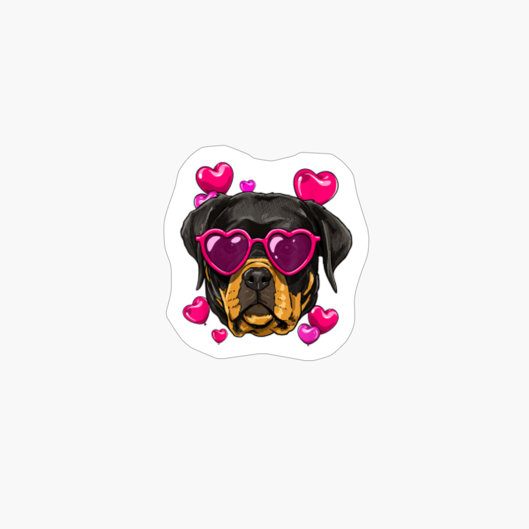 Rottweiler Valentines Day Shirt Heart Dog Lover Gift