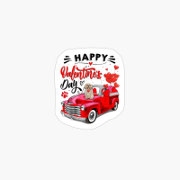 Shih Tzu Red Truck Valentines Day Funny Dog Gift