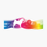 Akita Designed Colorful Rainbow Style For Fun.