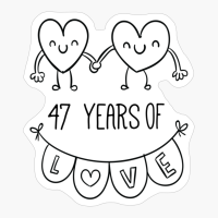 Doodle Hearts 47th Anniversary - 47 Years Of Love