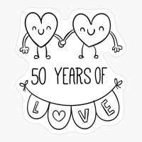 Doodle Hearts 50th Anniversary - 50 Years Of Love