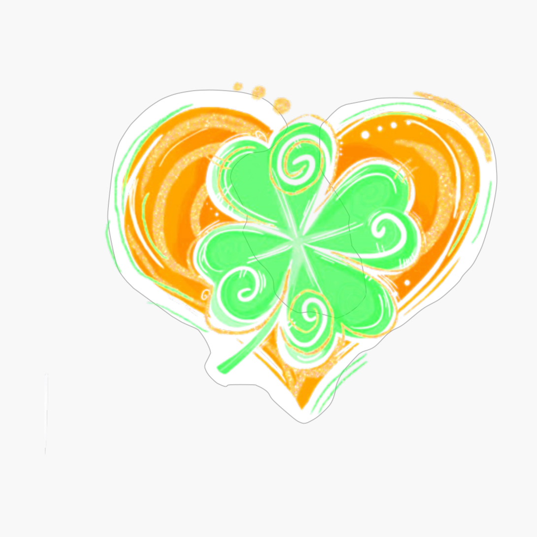 Shamrock Heart Love Lucky