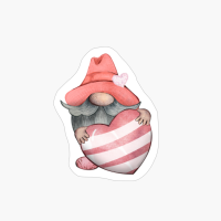 Gnome With Striped Heart Cute Valentine