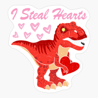 I Steal Hearts Dinosaur Funny Valentine
