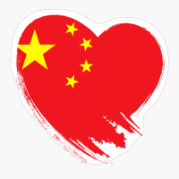 China Chinese Heart Love Flag