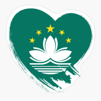 Macao Macanese Heart Love Flag