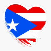 Puerto Rico Puerto Rican Boricua Heart Love Flag