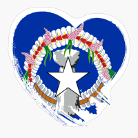Northern Mariana Islands Islander Heart Love Flag
