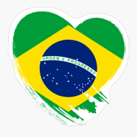 Brazilian Brazil Heart Love Flag