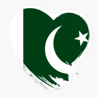 Pakistan Pakistani Heart Love Flag
