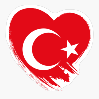 Turkey Turkish Heart Love Flag