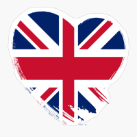 Uk United Kingdom British Heart Love Flag