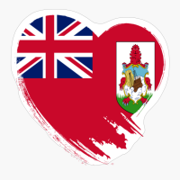Bermuda Bermudan Bermudian Heart Love Flag