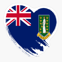 British Virgin Islands Heart Love Flag