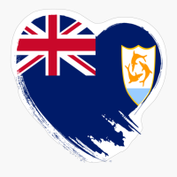 Anguilla Anguillan Heart Love Flag