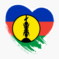 New Caledonia New Caledonian Heart Love Flag