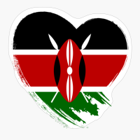 Kenyan Kenya Heart Love Flag