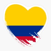 Colombia Colombian Heart Love Flag