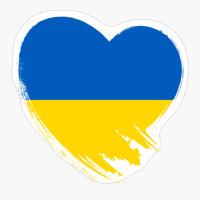 Ukraine Ukrainian Heart Love Flag