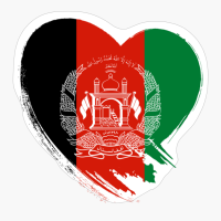 Afghanistan Afghan Heart Love Flag