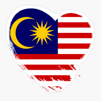 Malaysia Malaysian Heart Love Flag