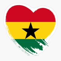 Ghana Ghanaian Heart Love Flag