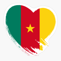 Cameroon Cameroonian Heart Love Flag