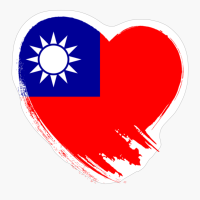 Taiwanese Taiwan Heart Love Flag