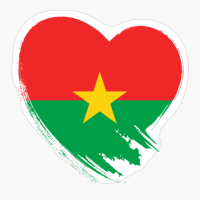 Burkina Faso Burkinabe Heart Love Flag