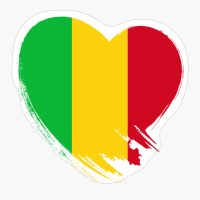 Mali Malian Heart Love Flag