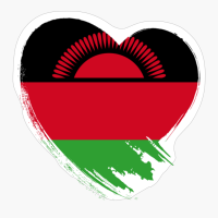 Malawi Malavian Heart Love Flag