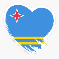Aruba Aruban Arubian Heart Love Flag