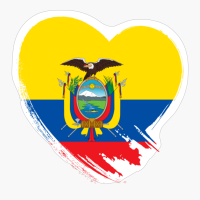 Ecuador Ecuadorian Ecuadorean Ecuadoran Heart Love Flag