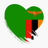 Zambia Zambian Heart Love Flag