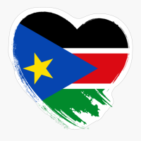 South Sudan South Sudanese Heart Love Flag