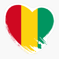 Guinea Guinean Heart Love Flag