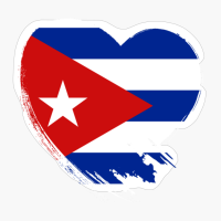 Cuba Cuban Heart Love Flag