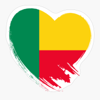 Benin Beninese Heart Love Flag