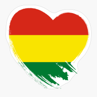 Bolivia Bolivian Heart Love Flag
