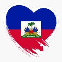 Haiti Haitian Heart Love Flag