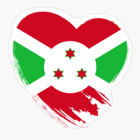 Burundi Burundian Heart Love Flag