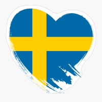 Sweden Swedish Heart Love Flag
