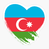 Azerbaijan Azerbaijani Heart Love Flag